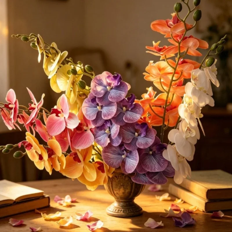 9 Heads Latex Phalaenopsis Orchid Real Touch Faux Flowers Light Luxury Artificial Arrangement For Table Wedding Home Decor
9 Heads Latex Phalaenopsis Orchid Real Touch Faux Flowers Light Luxury Artificial Arrangement For Table Wedding Home Decor