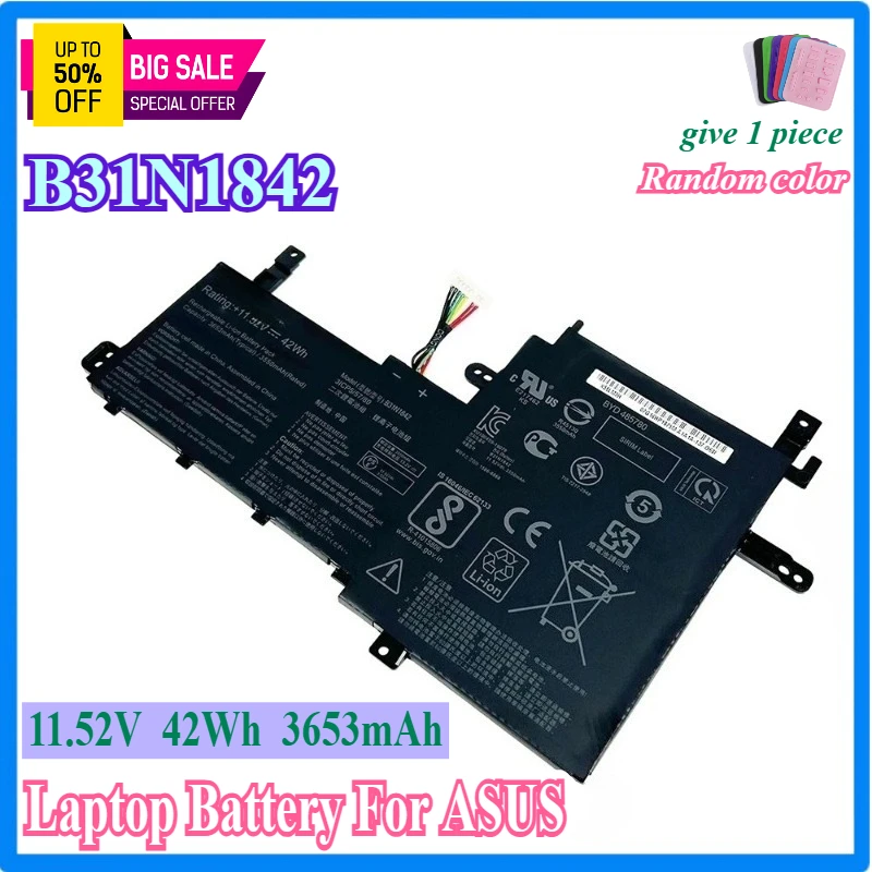 Аккумулятор для ноутбука B31N1842 для ASUS VivoBook F513EA F513EP F513IA K513E K513EA K513EP KM513UA M513IA M513UA S513EA S513F
Аккумулятор для ноутбука B31N1842 для ASUS VivoBook F513EA F513EP F513IA K513E K513EA K513EP KM513UA M513IA M513UA S513EA S513F