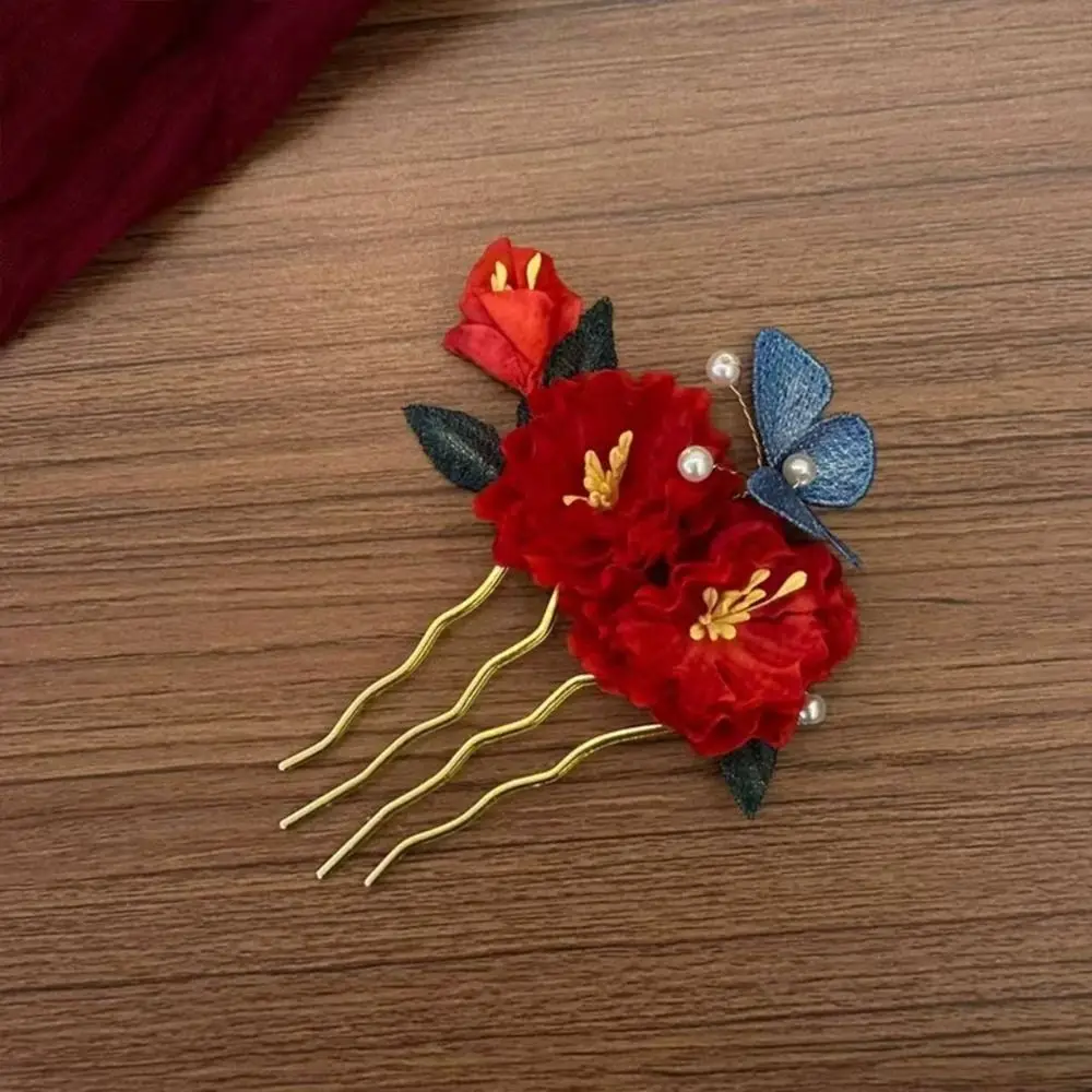Tassel Red Flower Hair Clip Pearl Retro Wooden Hair Stick Antique New Chinese Style Hanfu Hairpin Cheongsam Accessories
Tassel Red Flower Hair Clip Pearl Retro Wooden Hair Stick Antique New Chinese Style Hanfu Hairpin Cheongsam Accessories