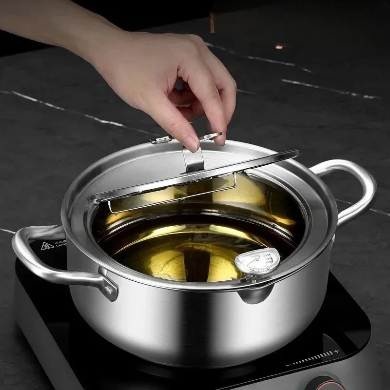 Waroom Lmssq Japanese Deep Frying Pot with a Thermometer and a Lid 304 Stainless Steel Kitchen Tempura Fryer Pan 20 24 cm
Waroom Lmssq Japanese Deep Frying Pot with a Thermometer and a Lid 304 Stainless Steel Kitchen Tempura Fryer Pan 20 24 cm