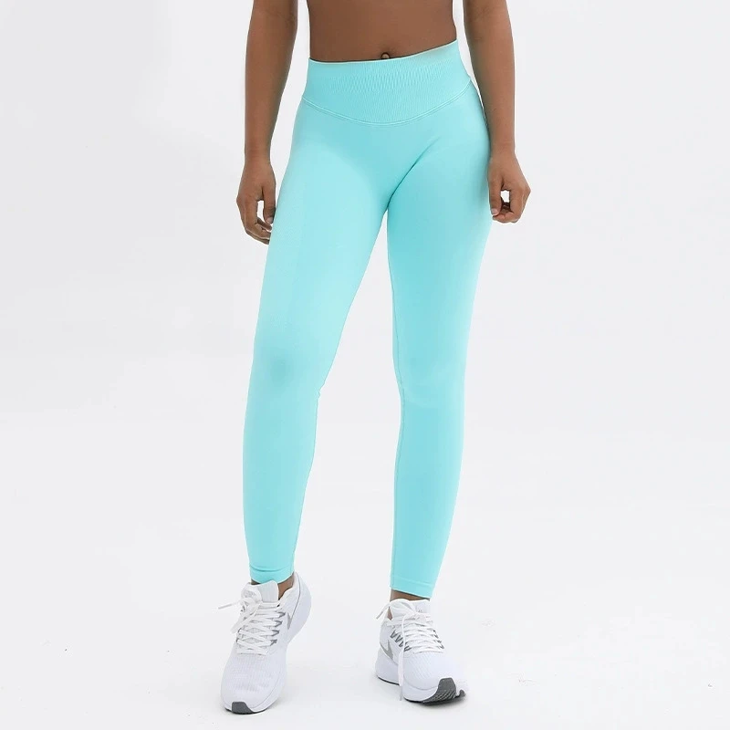 Women Three Waist Solid Color Gym Yoga Pants High Waist Peach Buttocks Tight Fitting Sports Leggings Yoga Exercise Pants 
Women Three Waist Solid Color Gym Yoga Pants High Waist Peach Buttocks Tight Fitting Sports Leggings Yoga Exercise Pants