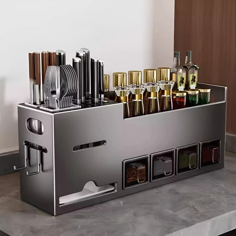 Настенный кухонный органайзер, полка из нержавеющей стали без сверления для специй, ножей и кухонных принадлежностей, универсальная полка для экономии пространства
Настенный кухонный органайзер, полка из нержавеющей стали без сверления для специй, ножей и кухонных принадлежностей, универсальная полка для экономии пространства