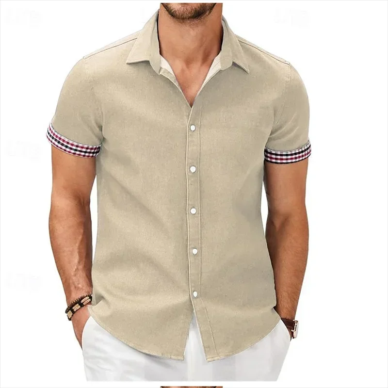 12 Color Men's Shirt Summer Beach Short Sleeve Plaid Lapel Button Hawaiian Vacation Wear Fashionable Casual Comfortable Jacket
12 Color Men's Shirt Summer Beach Short Sleeve Plaid Lapel Button Hawaiian Vacation Wear Fashionable Casual Comfortable Jacket