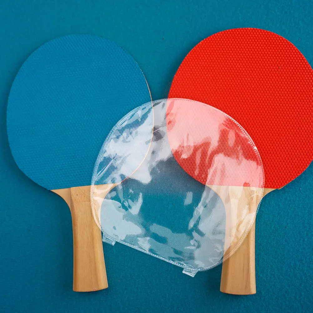 20Pcs Table Tennis Paddle Protective Film Double Sided Transparent Paddle Cover Adhesive Scratch Resistant Racket