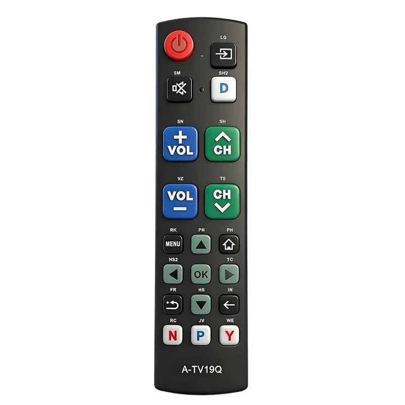 B03B-A-TV19Q Universal Big Button TV Remote For Seniors Easy To Use And Set Up With Learning Functions Fit Most Smart TV
B03B-A-TV19Q Universal Big Button TV Remote For Seniors Easy To Use And Set Up With Learning Functions Fit Most Smart TV
