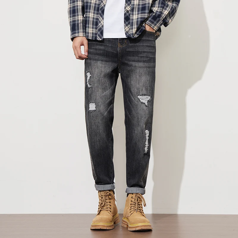 Hip Hop Harem Pants Men Jeans Stretch Slim Taper Ripped Patchwork Distressed Dark Blue Streetwear Men's Clothing Denim Trousers
Hip Hop Harem Pants Men Jeans Stretch Slim Taper Ripped Patchwork Distressed Dark Blue Streetwear Men's Clothing Denim Trousers