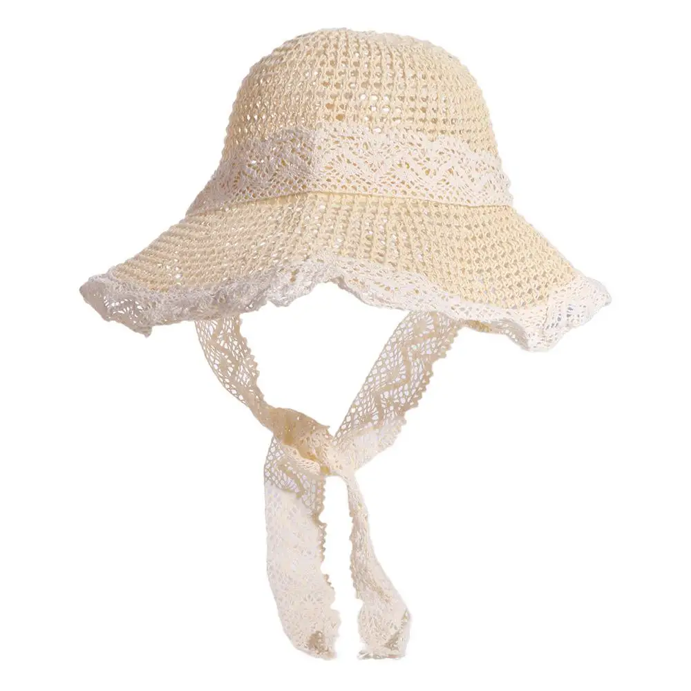 Ins Pastoral Style Women Straw Hat Spring Summer Beach Big Brim Sun Hat Travel Lace UV Protection Cap Female
Ins Pastoral Style Women Straw Hat Spring Summer Beach Big Brim Sun Hat Travel Lace UV Protection Cap Female