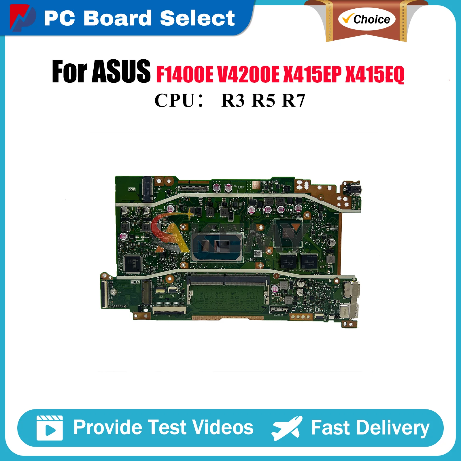 X415EP Laptop Motherboard For ASUS VivoBook V4200E X415E F1400E X415EP V5200E F1500E X415EQ Mainboard With R3 R5 R7 CPU tests OK
X415EP Laptop Motherboard For ASUS VivoBook V4200E X415E F1400E X415EP V5200E F1500E X415EQ Mainboard With R3 R5 R7 CPU tests OK