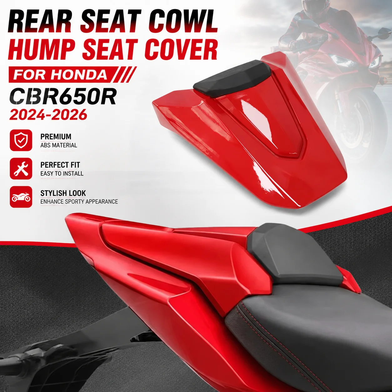 Rear Seat Cowl Fit Honda CBR650R CB650R 2024-2026, Motorcycle Rear Fairing Modification Parts
Rear Seat Cowl Fit Honda CBR650R CB650R 2024-2026, Motorcycle Rear Fairing Modification Parts