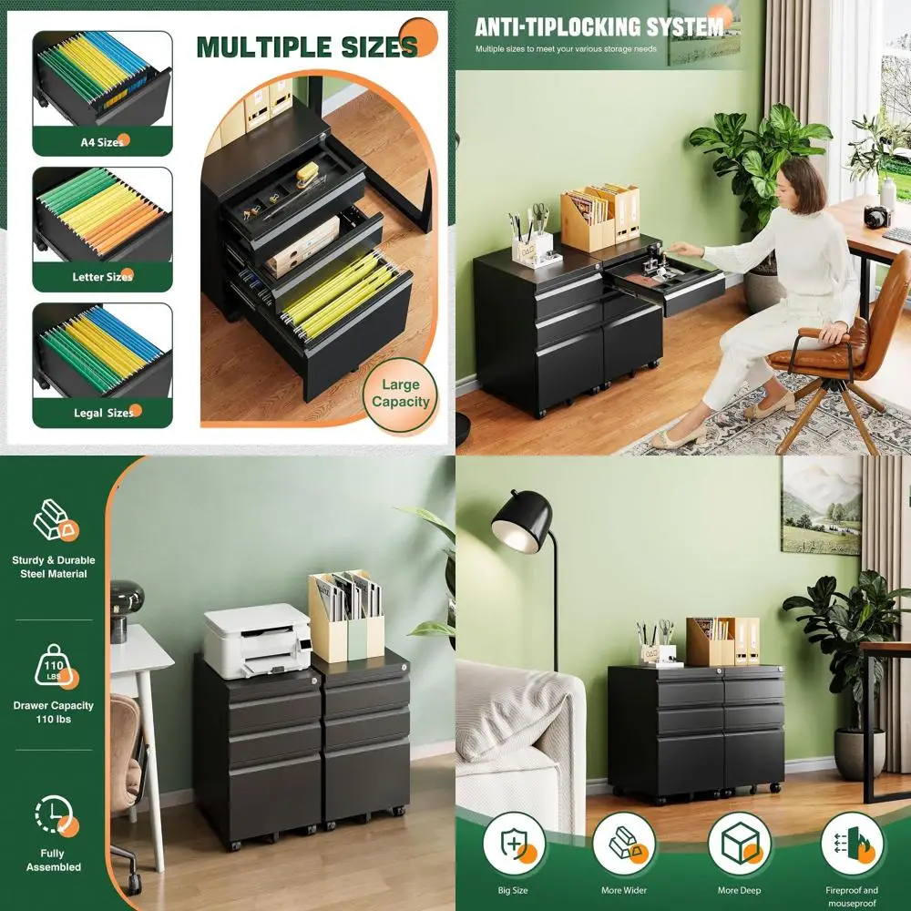 Металлический шкаф для документов под стол с замком, органайзер для домашнего офиса для писем/документов формата Legal/A4 - полностью собран, черный
Металлический шкаф для документов под стол с замком, органайзер для домашнего офиса для писем/документов формата Legal/A4 - полностью собран, черный