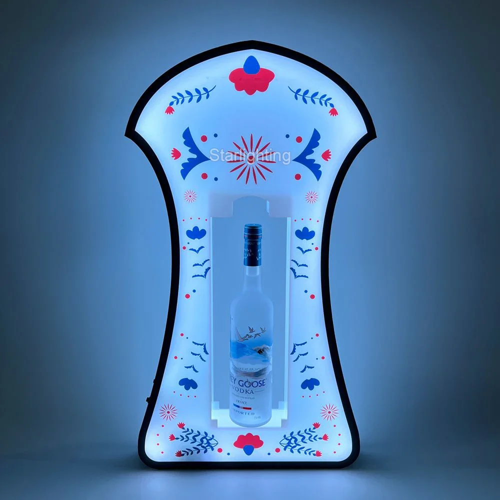 Rechargeable Acrylic Ceramic Bottle Serving Holder VIP Glorifier Display LED Tequila Bottle Presenter for Nightclub Lounge 
Rechargeable Acrylic Ceramic Bottle Serving Holder VIP Glorifier Display LED Tequila Bottle Presenter for Nightclub Lounge