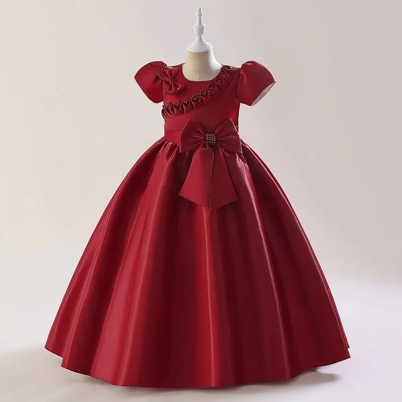 Fashion Bow Flower Girl Dresses for Weddings Solid Color Short Sleeve Kids Dresses for Girls Summer Girls Dresses 6-13 Years
Fashion Bow Flower Girl Dresses for Weddings Solid Color Short Sleeve Kids Dresses for Girls Summer Girls Dresses 6-13 Years