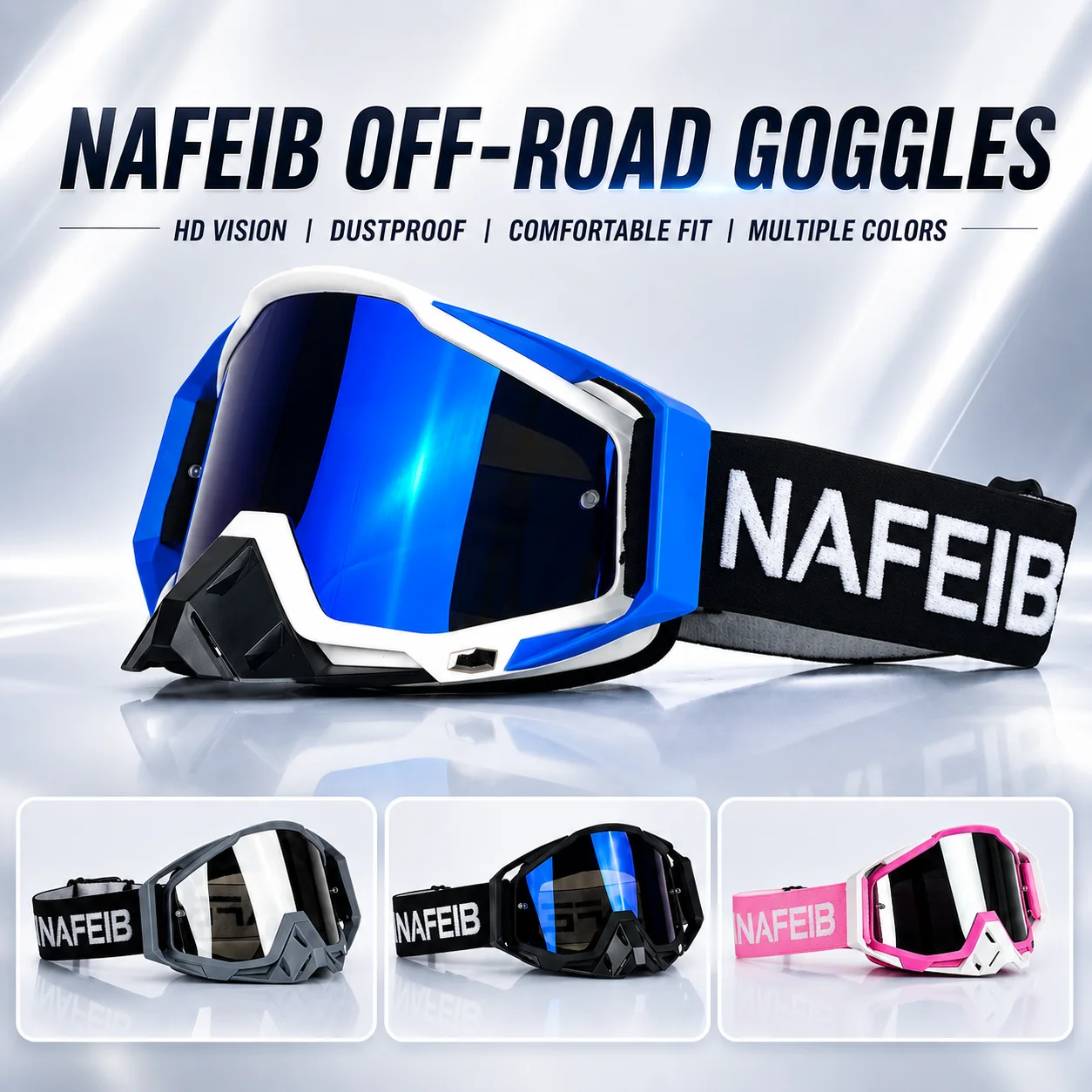 NAFEIB Windproof Off Road Goggles Anti Dust Full Wrap for Motocross ATV Dirt Bike Outdoor Exploration Long Trip Protection
NAFEIB Windproof Off Road Goggles Anti Dust Full Wrap for Motocross ATV Dirt Bike Outdoor Exploration Long Trip Protection