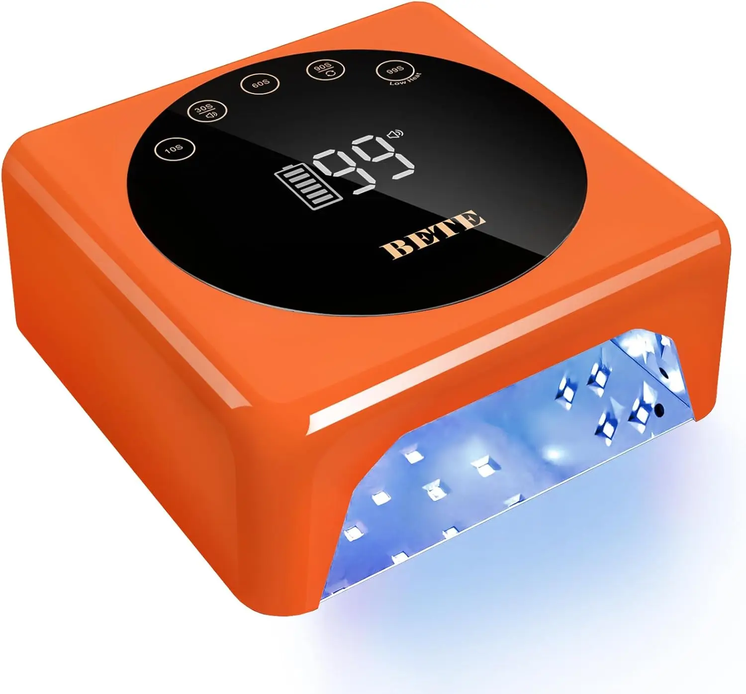 Перезаряжаемая беспроводная LED-лампа для ногтей, 78 Вт, УФ-лампа с интеллектуальным датчиком и ЖК-дисплеем, портативная сушилка для гель-лака
Перезаряжаемая беспроводная LED-лампа для ногтей, 78 Вт, УФ-лампа с интеллектуальным датчиком и ЖК-дисплеем, портативная сушилка для гель-лака