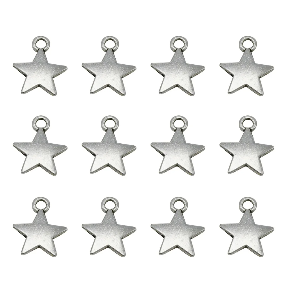 100 PCS Alloy Five-pointed Star Jewelry Pentagram Charm Making Pendants Silver DIY
100 PCS Alloy Five-pointed Star Jewelry Pentagram Charm Making Pendants Silver DIY