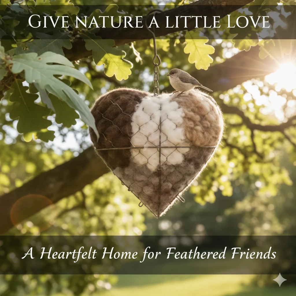 Подвесное сердцевидное птичье гнездо для сада, украшение для деревьев и двора, мягкий войлочный домик для птиц, экологически чистый.
Подвесное сердцевидное птичье гнездо для сада, украшение для деревьев и двора, мягкий войлочный домик для птиц, экологически чистый.