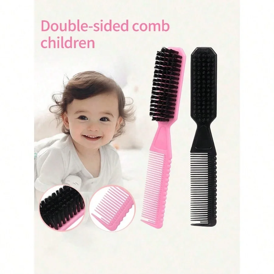 1pc Kids Double-Sided Styling Comb 2-In-1 Hair Brush For Baby & Children Hair Styling, Home Use
1pc Kids Double-Sided Styling Comb 2-In-1 Hair Brush For Baby & Children Hair Styling, Home Use