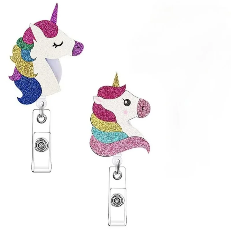 Felt Glitter Powder Work Card Clip Cartoon Horse Retractable Badge Reel ID Holder Clip 360 Degree Rotatable Easy Pull Badge Reel
Felt Glitter Powder Work Card Clip Cartoon Horse Retractable Badge Reel ID Holder Clip 360 Degree Rotatable Easy Pull Badge Reel