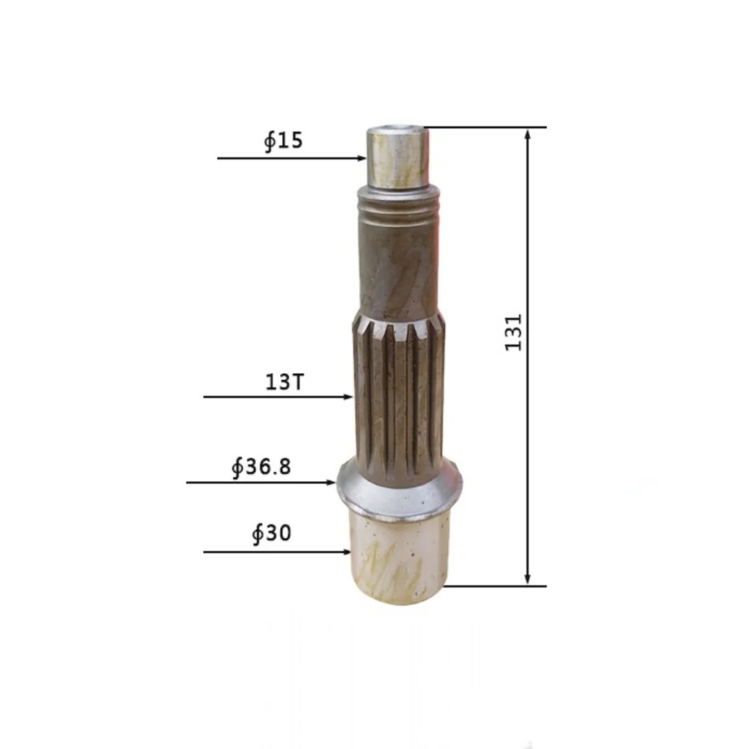 Suitable for Yuchai YC35SR excavator travel motor gear pump shaft/motor shaft 13/15 teeth
Suitable for Yuchai YC35SR excavator travel motor gear pump shaft/motor shaft 13/15 teeth