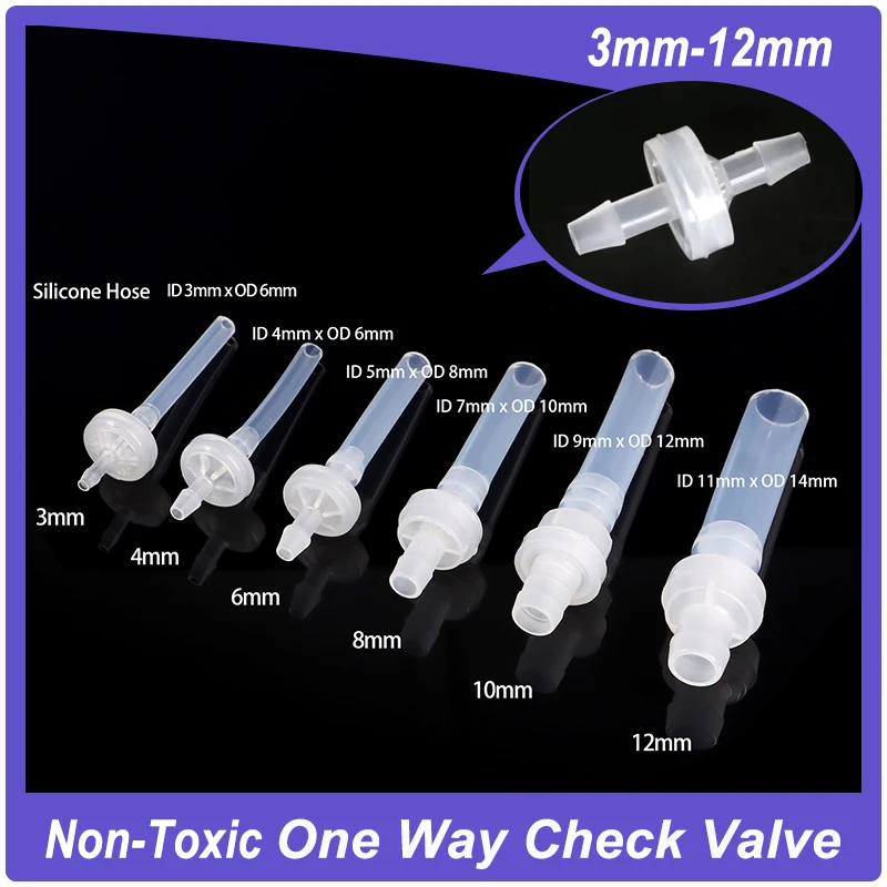 Diameter 3mm 4mm 5mm 6mm 8mm 10mm 12mm Plastic Check Valve One-Way Pagoda Inline Non-Return Gas Liquid Water Fluid Stopper
Diameter 3mm 4mm 5mm 6mm 8mm 10mm 12mm Plastic Check Valve One-Way Pagoda Inline Non-Return Gas Liquid Water Fluid Stopper
