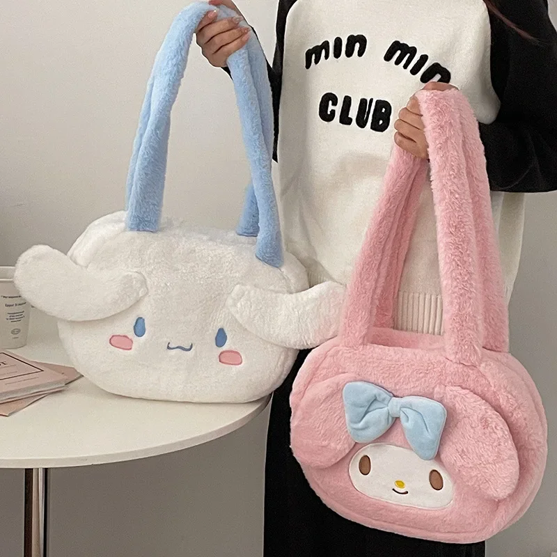 Sanrio Kuromi Cinnamoroll Autumn and Winter Plush Bag Cute Cartoon Three-dimensional My Melody Handbag Portable Large Capacity
Sanrio Kuromi Cinnamoroll Autumn and Winter Plush Bag Cute Cartoon Three-dimensional My Melody Handbag Portable Large Capacity
