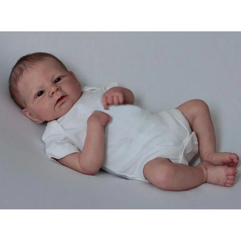 45CM Elijah Newborn Baby Size Already Finished Reborn Baby Doll 3D Skin Visible Veins High Quality Handmade Doll
45CM Elijah Newborn Baby Size Already Finished Reborn Baby Doll 3D Skin Visible Veins High Quality Handmade Doll