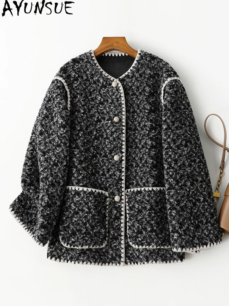 AYUNSUE 100% Natural Wool Women's Jacket 2025 Autumn Winter Lamb Fur Jacket Woman Clothes Elegant New in Outerwears Abrigo Mujer
AYUNSUE 100% Natural Wool Women's Jacket 2025 Autumn Winter Lamb Fur Jacket Woman Clothes Elegant New in Outerwears Abrigo Mujer