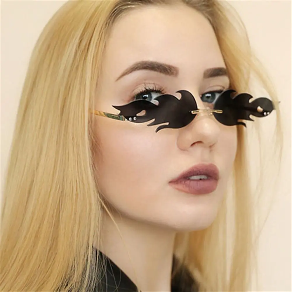 Streetwear Novelty Party Rimless Metal Fashion Flame Sunglasses Flame Shaped Sun Glasses Sunglasses for Women
Streetwear Novelty Party Rimless Metal Fashion Flame Sunglasses Flame Shaped Sun Glasses Sunglasses for Women