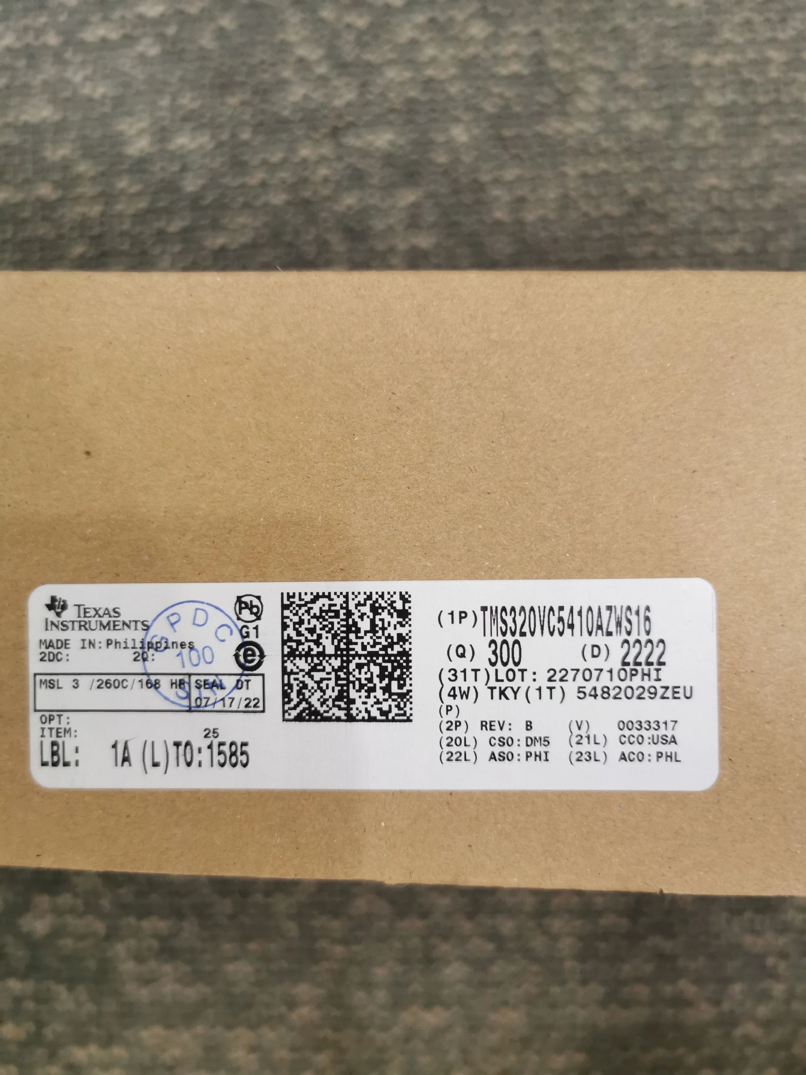 TMS320VC5410AZWS16 Бренд: TI (Texas Instruments) Упаковка: BGA-144 Категория: Процессор цифровых сигналов DSP
TMS320VC5410AZWS16 Бренд: TI (Texas Instruments) Упаковка: BGA-144 Категория: Процессор цифровых сигналов DSP