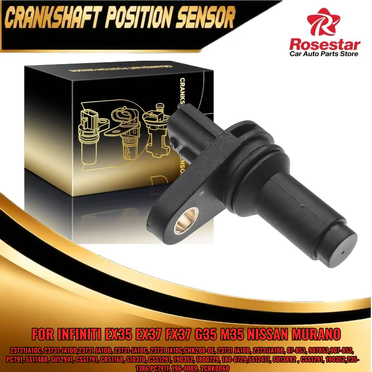 23731-JA10C Crankshaft Position Sensor fits Nissan Quest Altima Maxima Infiniti PC791 5S11488 SU12941
23731-JA10C Crankshaft Position Sensor fits Nissan Quest Altima Maxima Infiniti PC791 5S11488 SU12941