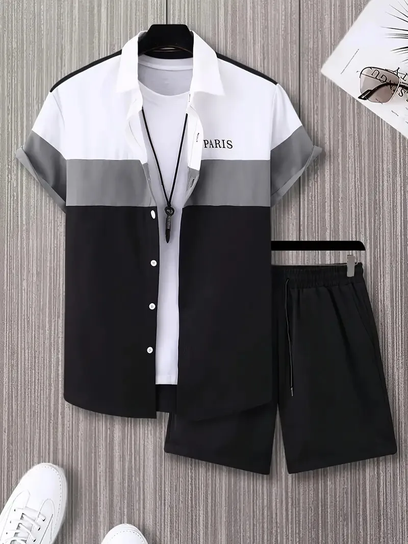 Summer Striped 3D Print Men Shirt Shorts Sets Short Sleeve Shirt Oversized Casual Beach Shorts Streetwear Hawaiian Clothes Suits
Summer Striped 3D Print Men Shirt Shorts Sets Short Sleeve Shirt Oversized Casual Beach Shorts Streetwear Hawaiian Clothes Suits
