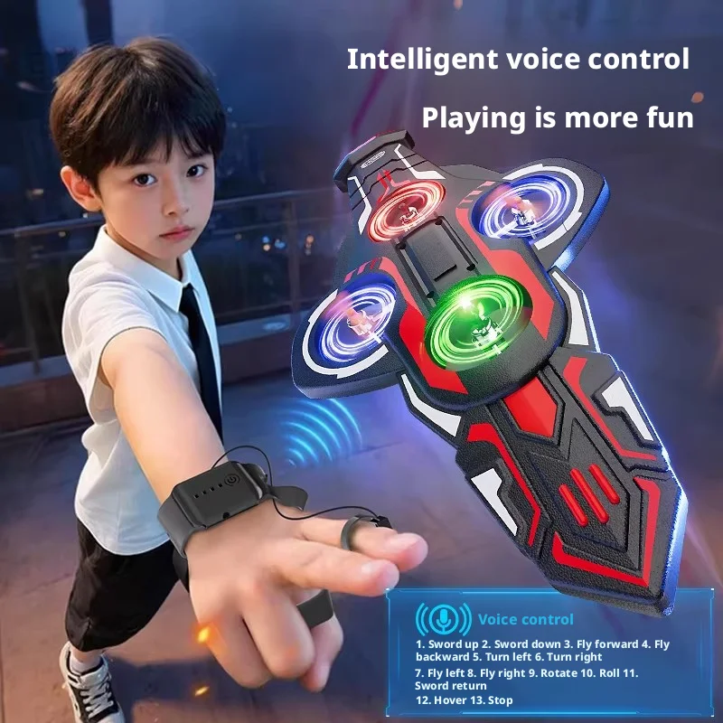 Новый интерактивный летающий меч K12 с дистанционным управлением, голосовым управлением и двойным пультом, игрушечный самолет на радиоуправлении, легко управляется
Новый интерактивный летающий меч K12 с дистанционным управлением, голосовым управлением и двойным пультом, игрушечный самолет на радиоуправлении, легко управляется