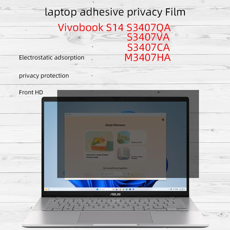 Клейкая ударопрочная пленка подходит для 14-дюймового ноутбука ASUS Vivobook S3407QA S3407VA S2407CA M2407HA
Клейкая ударопрочная пленка подходит для 14-дюймового ноутбука ASUS Vivobook S3407QA S3407VA S2407CA M2407HA