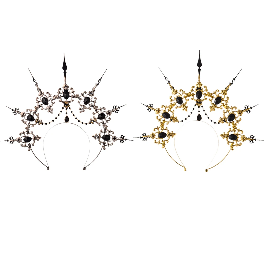 Gothic Halo Crown Headpiece Spike Goddess Lolita KC Baroque Devil Headband
Gothic Halo Crown Headpiece Spike Goddess Lolita KC Baroque Devil Headband