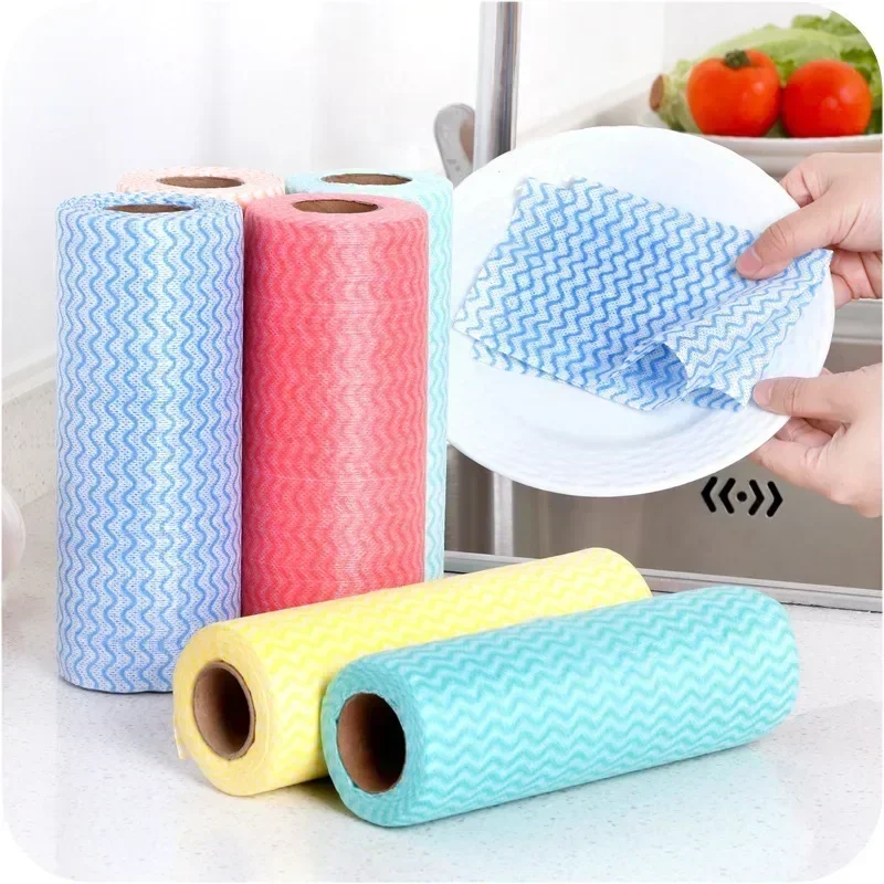 50Pcs/Roll Dishcloth Disposable Kitchen Cloth Roll Kitchen Dishcloth Cleaning Cloth Lazy Person Tear Off Non-woven Fabric Rags
50Pcs/Roll Dishcloth Disposable Kitchen Cloth Roll Kitchen Dishcloth Cleaning Cloth Lazy Person Tear Off Non-woven Fabric Rags