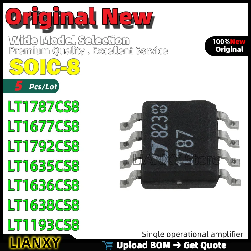 SOIC-8 LT1787CS8 LT1677CS8 LT1792CS8 LT1635CS8 LT1636CS8 LT1638CS8 LT1193CS8 Одиночный операционный усилитель, новый оригинальный
SOIC-8 LT1787CS8 LT1677CS8 LT1792CS8 LT1635CS8 LT1636CS8 LT1638CS8 LT1193CS8 Одиночный операционный усилитель, новый оригинальный