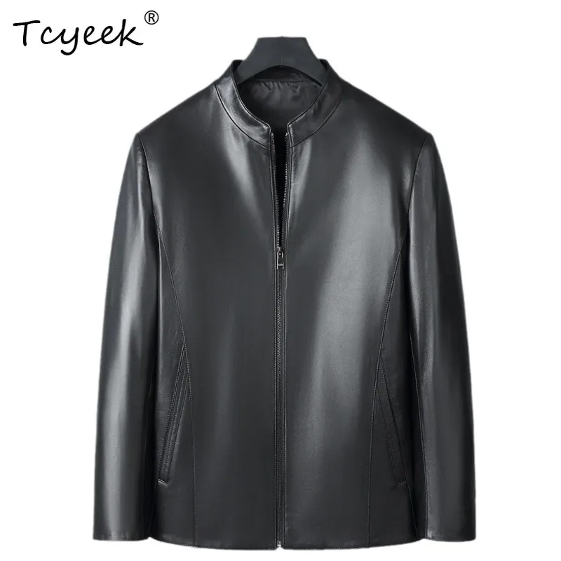Tcyeek из овчины, весна-осень, элитная модная черная мужская куртка с воротником-стойкой Jaqueta De Couro Masculina 가죽자켓
Tcyeek из овчины, весна-осень, элитная модная черная мужская куртка с воротником-стойкой Jaqueta De Couro Masculina 가죽자켓