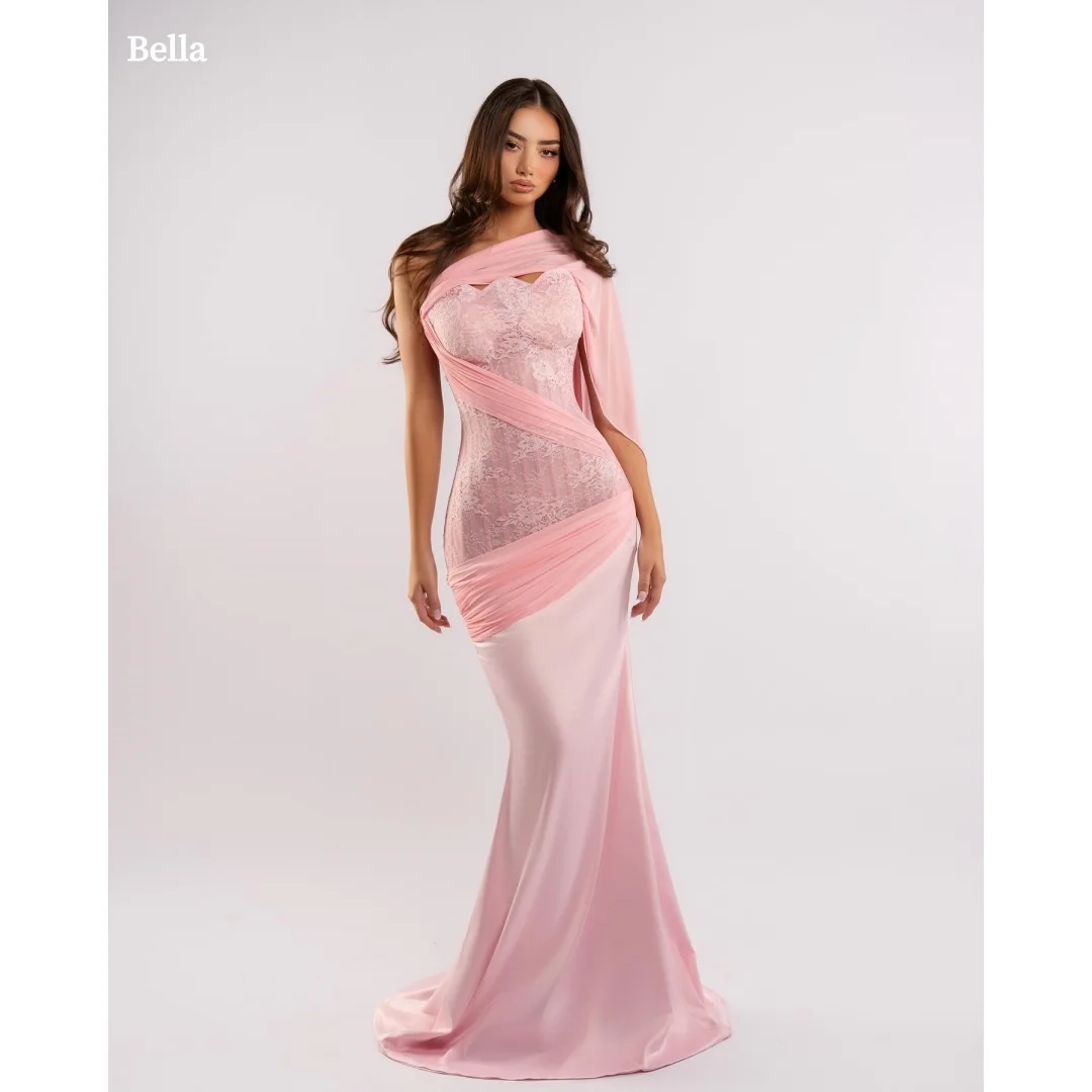 Розовое атласное платье для выпускного вечера Bella по индивидуальному заказу, кружевное ажурное платье на одно плечо, вечерние платья русалки, вечернее платье
Розовое атласное платье для выпускного вечера Bella по индивидуальному заказу, кружевное ажурное платье на одно плечо, вечерние платья русалки, вечернее платье