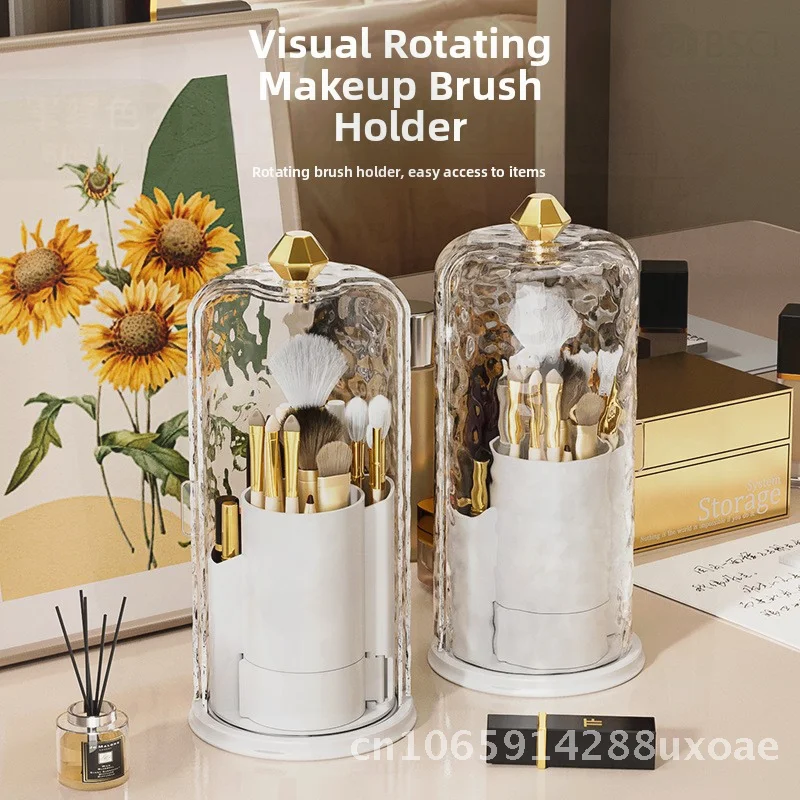 Rotating Makeup Brush Storage Cylinder Transparent Gray White Liner Cosmetic Rack Dust-proof Desktop Pen Holder Lipstick
Rotating Makeup Brush Storage Cylinder Transparent Gray White Liner Cosmetic Rack Dust-proof Desktop Pen Holder Lipstick