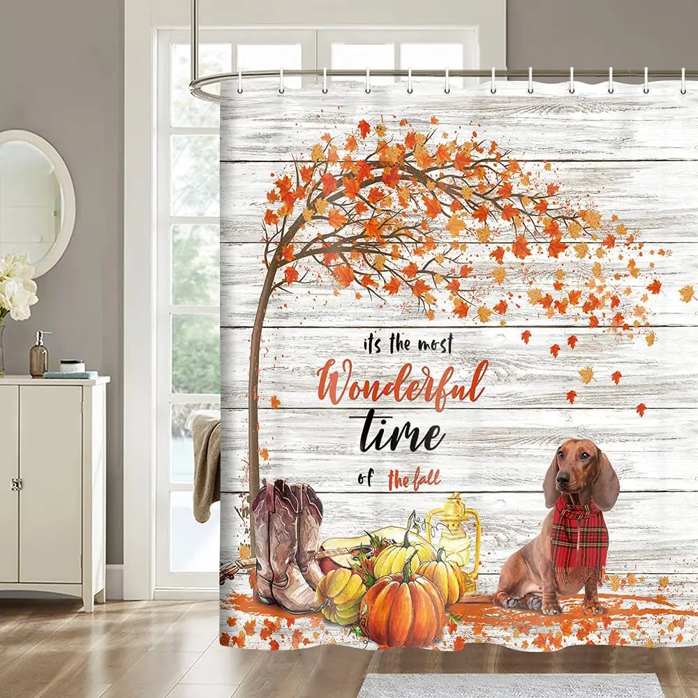 Fall Harvest Shower Curtain Pumpkin Maple Leaf Truck Gnomes Thanksgiving Waterproof Bath Curtains Bathroom Home Decor with Hooks
Fall Harvest Shower Curtain Pumpkin Maple Leaf Truck Gnomes Thanksgiving Waterproof Bath Curtains Bathroom Home Decor with Hooks