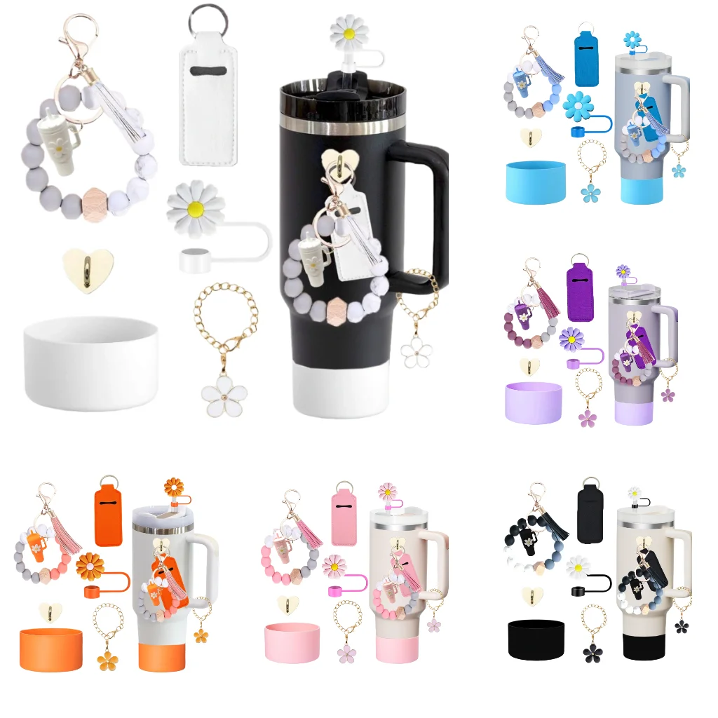 6PCS Cup Accessories Set for Stanley Cup tumbler with handle Including Silicone Straw Topper and Boot, Spill Proof Stopper
6PCS Cup Accessories Set for Stanley Cup tumbler with handle Including Silicone Straw Topper and Boot, Spill Proof Stopper 