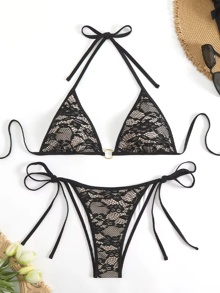 Vzvn Sexy Bandage Lace Transparent Mesh Bikini 2 Piece Women Split Swimsuit Beach Bikini 2025 New All Season Backless Bikini Set
Vzvn Sexy Bandage Lace Transparent Mesh Bikini 2 Piece Women Split Swimsuit Beach Bikini 2025 New All Season Backless Bikini Set