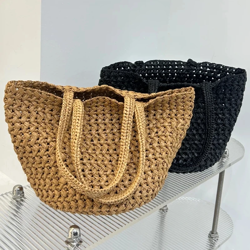 Brand Woven Straw Bucket Bag, High-quality Simple Casual Shoulder Handbag, Women's Commuter Beach Vacation Tote Purse
Brand Woven Straw Bucket Bag, High-quality Simple Casual Shoulder Handbag, Women's Commuter Beach Vacation Tote Purse