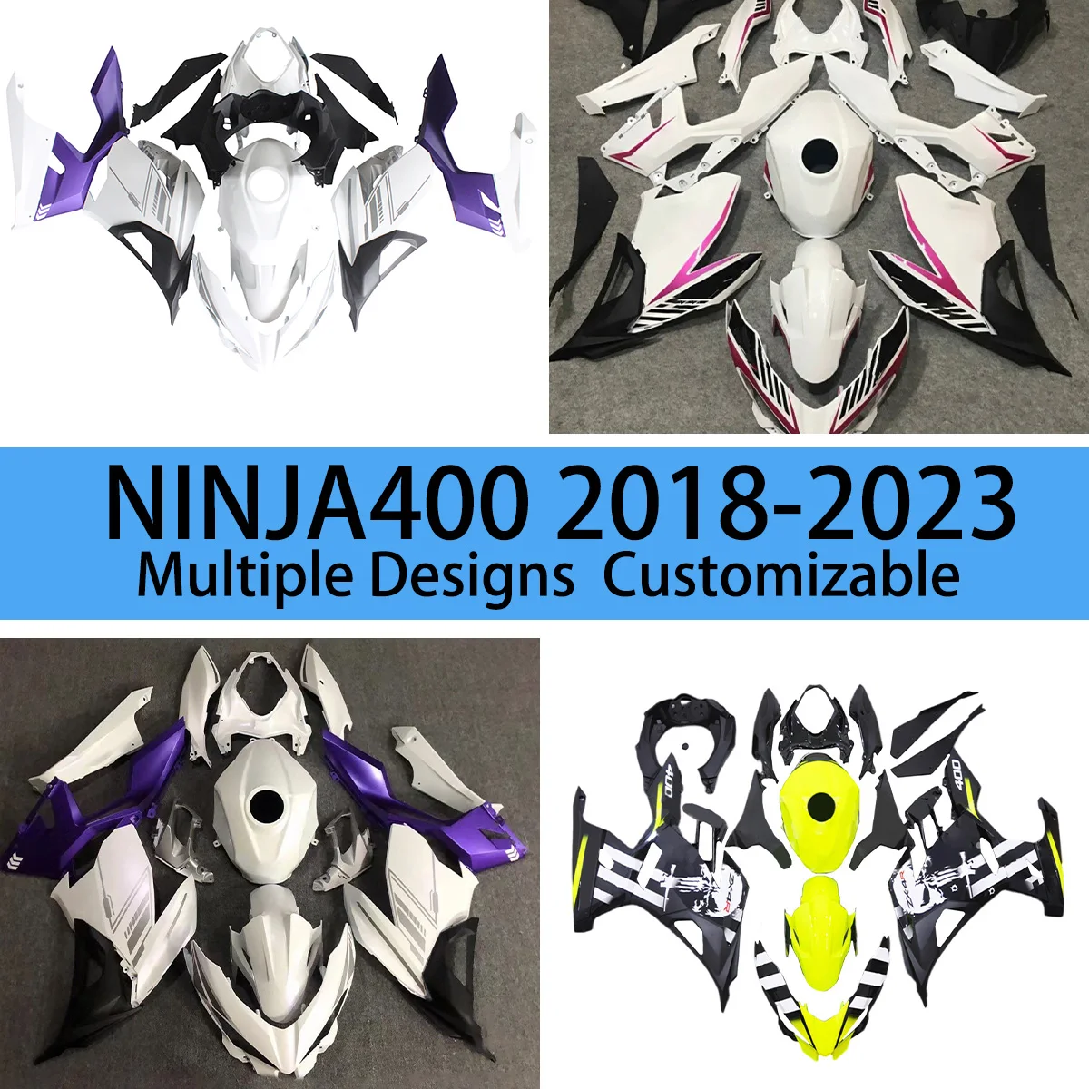 Fairing Set NINJA400 2018 2019 2020 2021 2022 2023 2024 Motorcycle Fairings Kit Aftermarket for KAWASAKI EX400R 
Fairing Set NINJA400 2018 2019 2020 2021 2022 2023 2024 Motorcycle Fairings Kit Aftermarket for KAWASAKI EX400R
