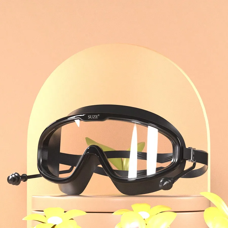 Large Frame HD Anti Fog Waterproof Swim Goggles Built In Earplugs Water Sports Swimming Eyewear
Large Frame HD Anti Fog Waterproof Swim Goggles Built In Earplugs Water Sports Swimming Eyewear