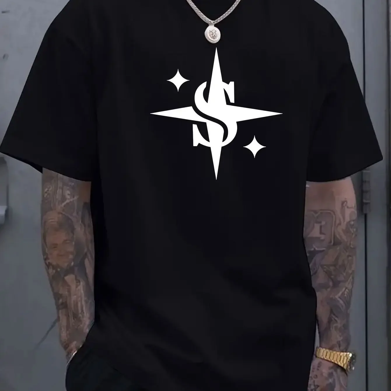 Summer new minimalist printed T-shirt for men, 100% pure cotton, fashionable and casual, street style, mature short-sleeved
Summer new minimalist printed T-shirt for men, 100% pure cotton, fashionable and casual, street style, mature short-sleeved