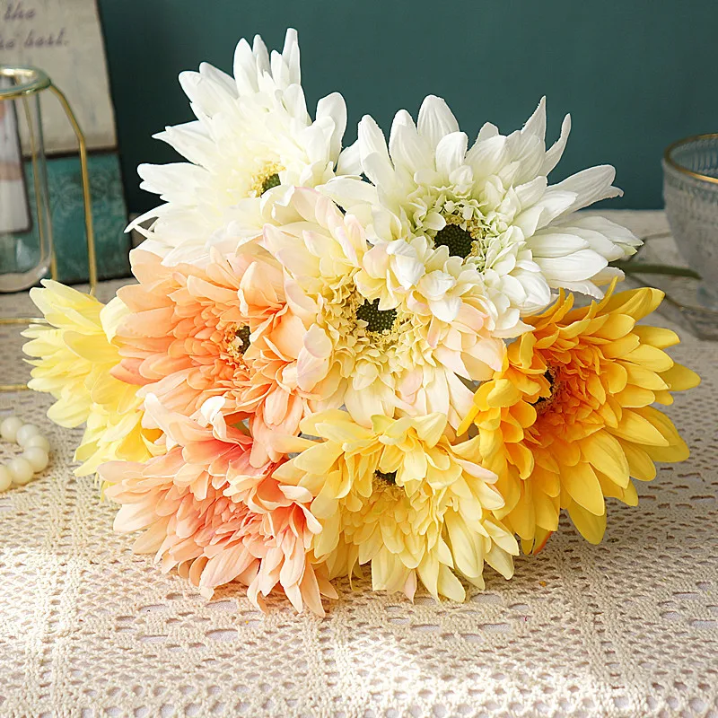 4PC Autumn Artificial Flowers Chrysanthemum Scrapbooking Vase Decor for Home Garden Christmas Craft Silk Gerbera Wedding Bouquet
4PC Autumn Artificial Flowers Chrysanthemum Scrapbooking Vase Decor for Home Garden Christmas Craft Silk Gerbera Wedding Bouquet