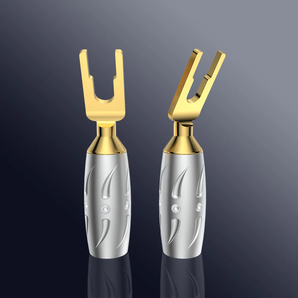 Viborg VS701G High Performance Pure Red Copper Spade Plug Gold Plated Spade Fork Banana Plug Screw Locking Banana Connector
Viborg VS701G High Performance Pure Red Copper Spade Plug Gold Plated Spade Fork Banana Plug Screw Locking Banana Connector