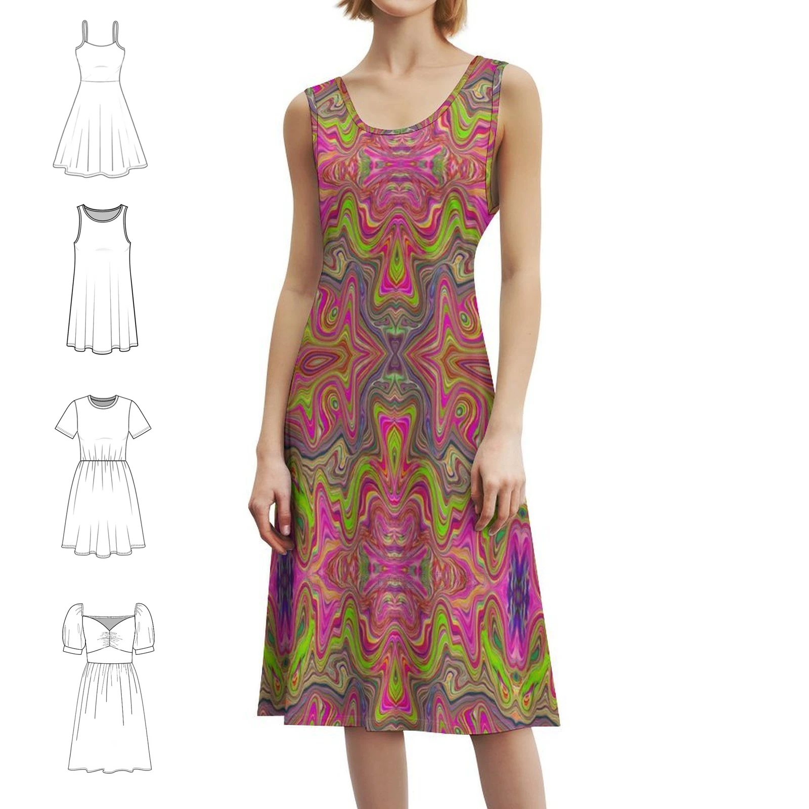 Волнистое лаймово-зеленое и ярко-розовое богемное платье без рукавов с триповым узором для женщин, пляжные вечерние платья с принтом, волнистые лаймово-зеленые, хит продаж
Волнистое лаймово-зеленое и ярко-розовое богемное платье без рукавов с триповым узором для женщин, пляжные вечерние платья с принтом, волнистые лаймово-зеленые, хит продаж