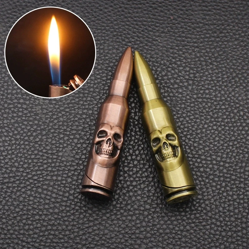 New Metal Inflatable Lighter Outdoor Portable Mini Military Model Skull Bullet Lighter Cigarette Accessories Men's Gift
New Metal Inflatable Lighter Outdoor Portable Mini Military Model Skull Bullet Lighter Cigarette Accessories Men's Gift